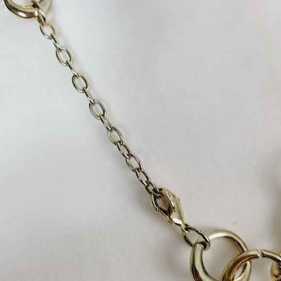 Talbots Thick Heavy Chain Link Necklace Round Circles Weighty Business Casual - Picture 8 of 8